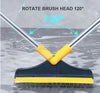 Floor Brush- 2 In 1 Long Handle Wiper Stiff Bristle