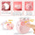 Cartoon Cute Pig LED Lights Mirror Pocket Fan