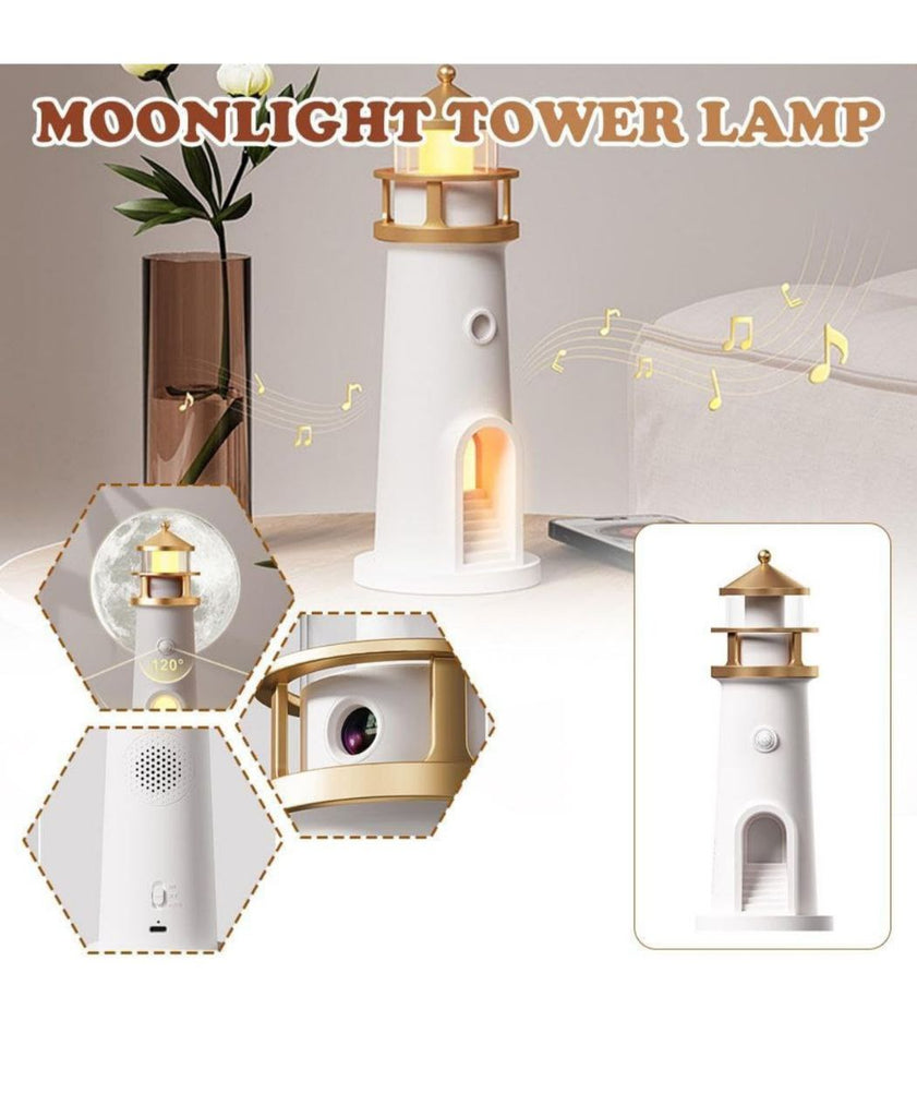 Lighthouse Night Light, Cute Moon