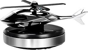 Solar Car Helicopter Air Freshener – Rotating Solar Car Decoration