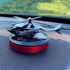 Solar Car Helicopter Air Freshener – Rotating Solar Car Decoration